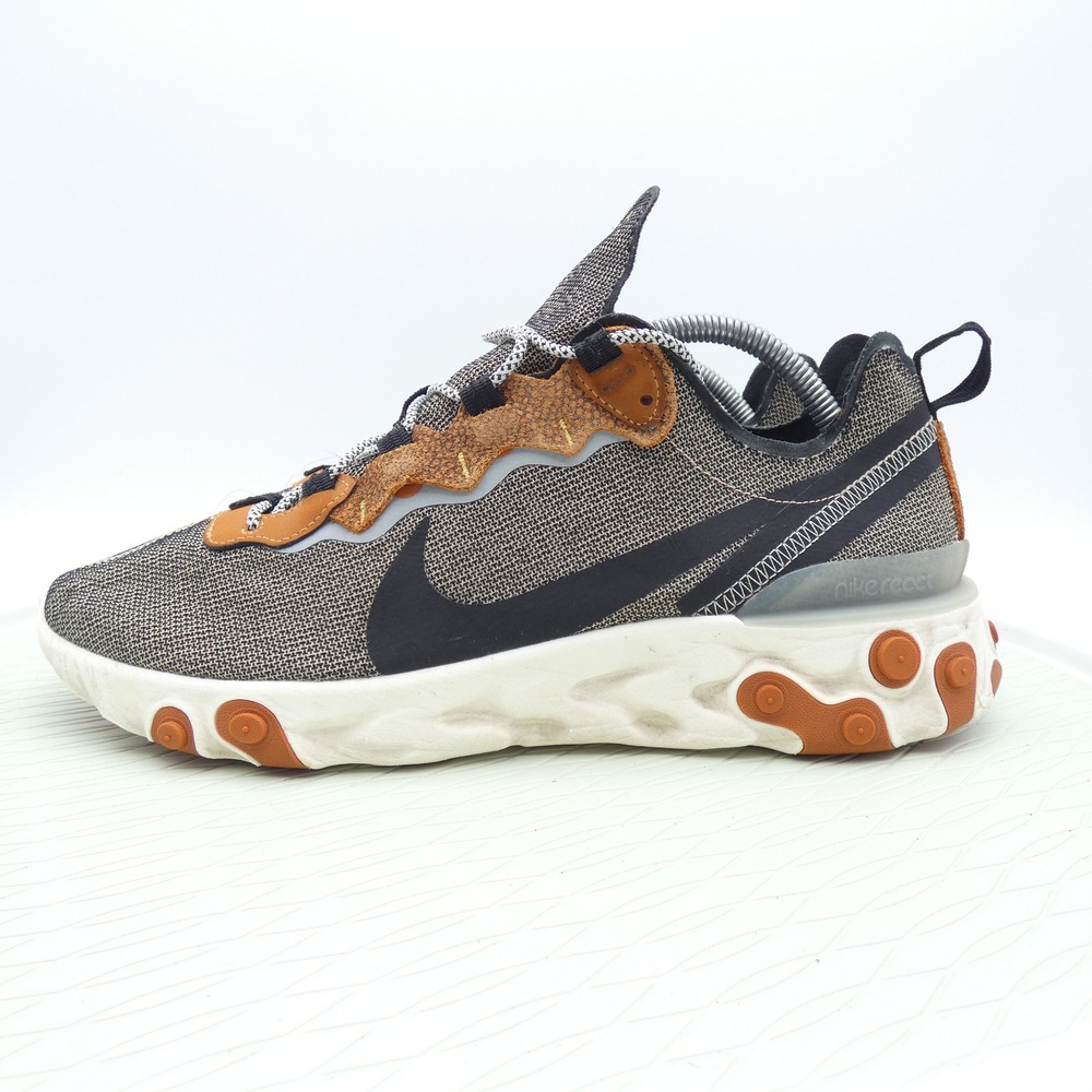 Nike React Element 55 Mens 10.5 Pumice Black Sanded Purple CD2153-200
